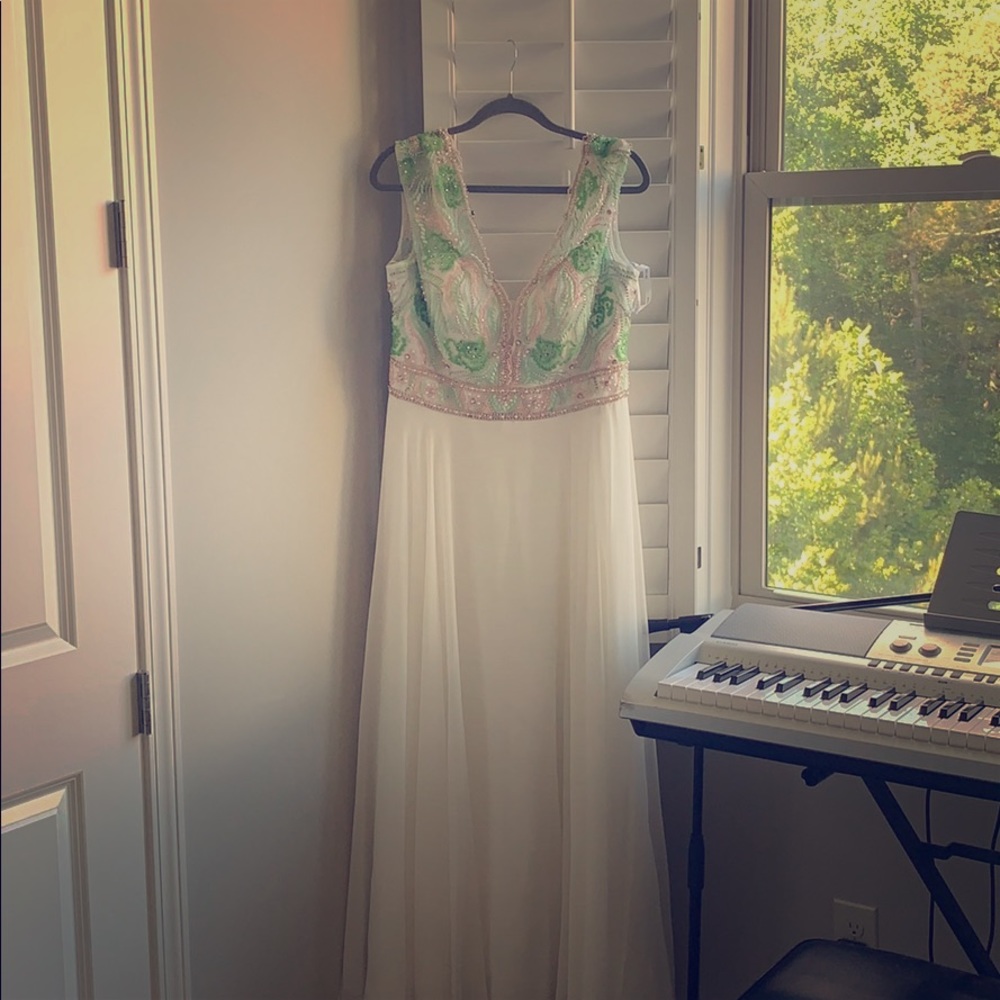 Stunning Beaded Embroidered Prom Dress